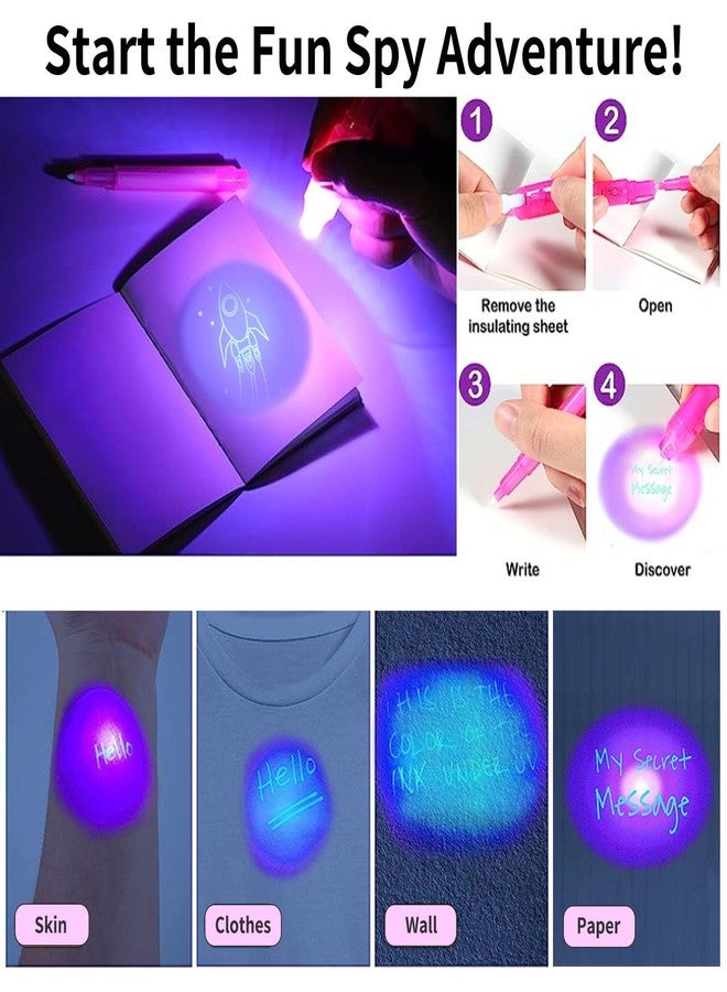 EODVICS Invisible Ink Pens 12 Pack with Notebook and UV Pen Light, Party Favors for Kids 8-12, Christmas Stocking Stuffers, Thanksgiving Halloween Goodie Bag Gifts - Image 3